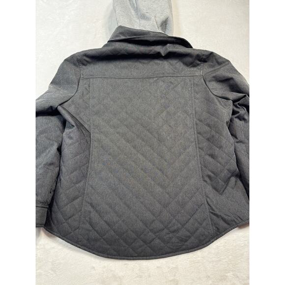 Free Country Womens 2 In 1 Quilted Barn Coat Insulated Hooded Size Large - Picture 6 of 6